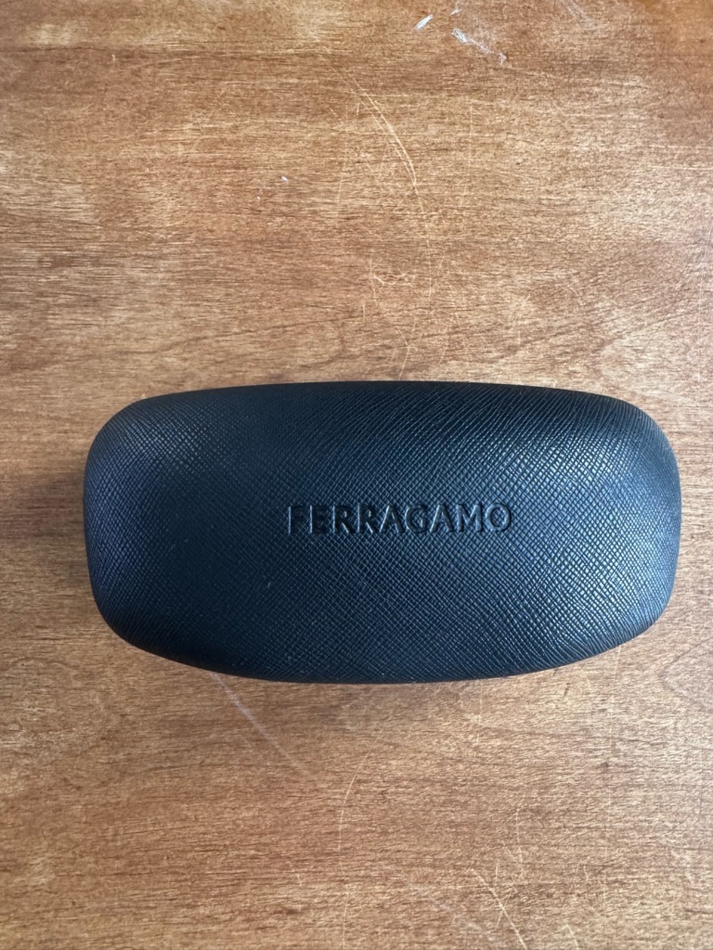 Salvatore Ferragamo Black Textured Eyewear Hard Shell Case